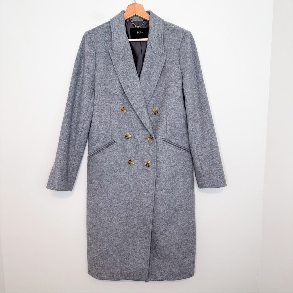 J.Crew Double Breasted Topcoat Wool Cashmere